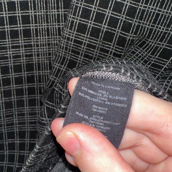 Theory Rijik Plaid Short Sleeve Career Dress Black White Size 4 - Picture 6 of 7